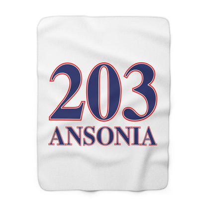 203 Ansonia Red White & Blue Sherpa Fleece Blanket