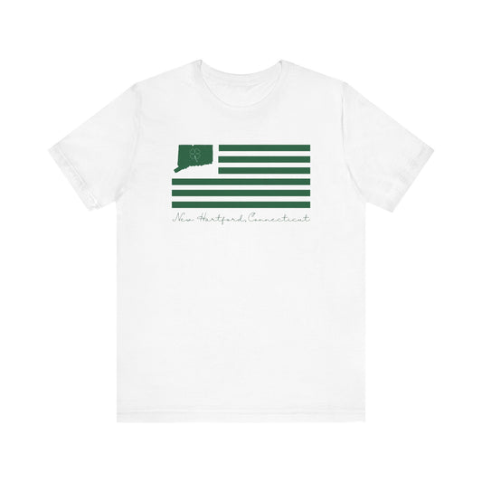 New Hartford  Connecticut St. Patrick’s Day Flag Unisex Jersey Short Sleeve T-Shirt