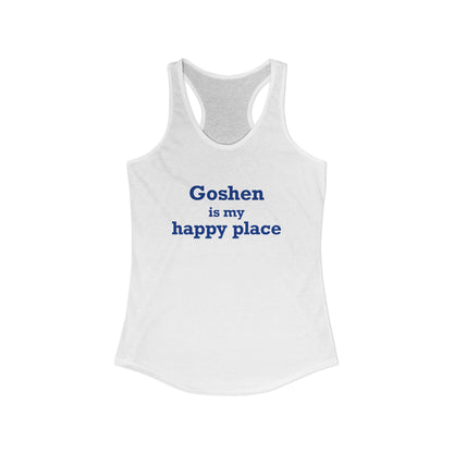 Goshen is My Happy Place Women's Ideal Racerback Tank Top