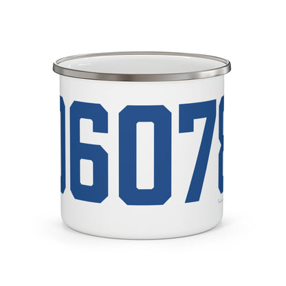 06078 Suffield Connecticut Zip Code Enamel Camping Mug