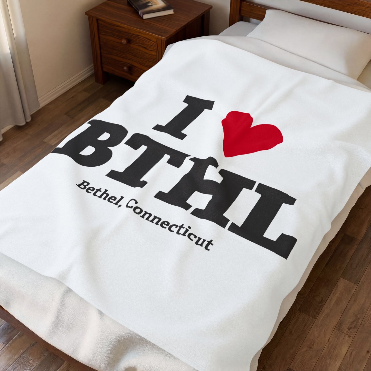 I Heart BTHL Velveteen Plush Blanket