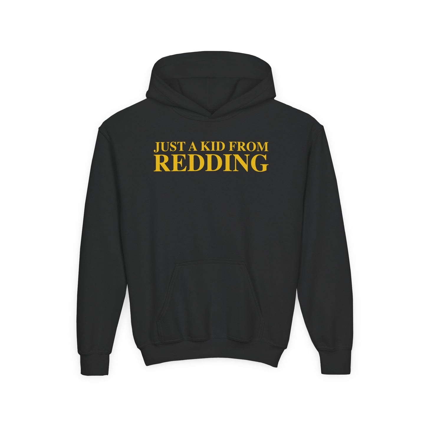 Just a kid from Redding Youth Heavy Blend Hooded Sweatshirt