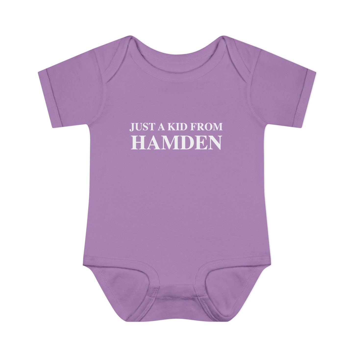 Just a kid from Hamden Infant Baby Rib Bodysuit