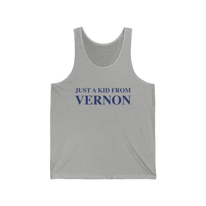 Just a kid from Vernon Unisex Jersey Tank