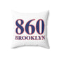 860 Brooklyn Red, White & Blue Spun Polyester Square Pillow