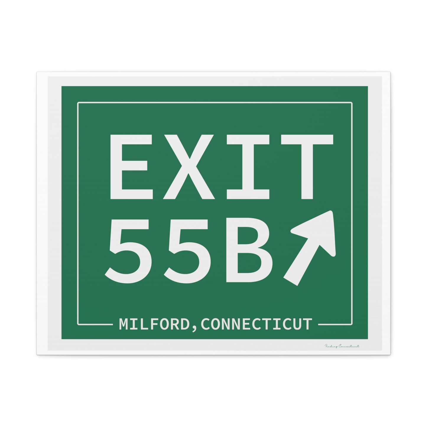 Vintage Exit 55B WCP Sign Matte Canvas, Stretched, 1.25"