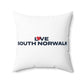 Love South Norwalk Spun Polyester Square Pillow