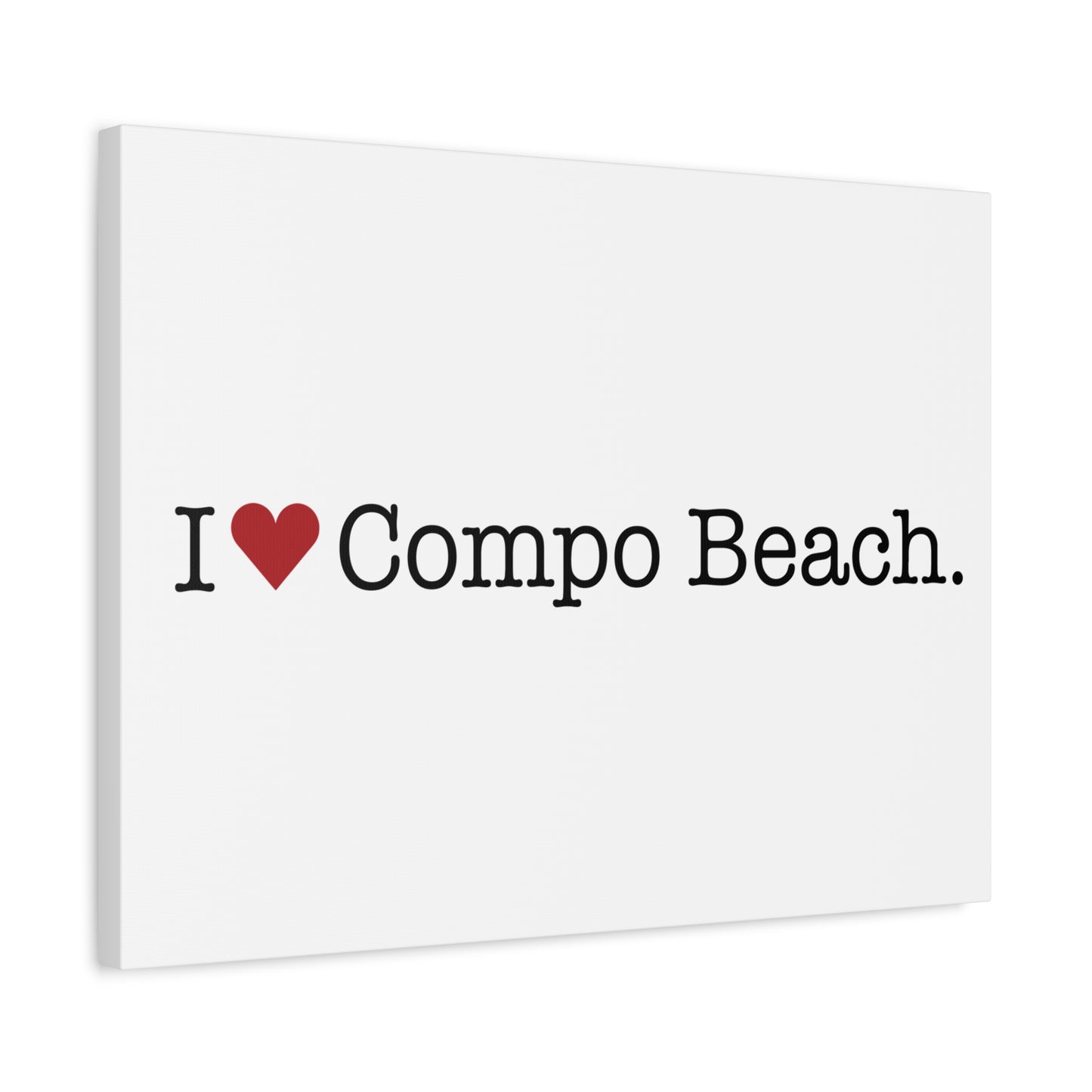 I Heart Compo Beach. Matte Canvas, Stretched, 1.25"