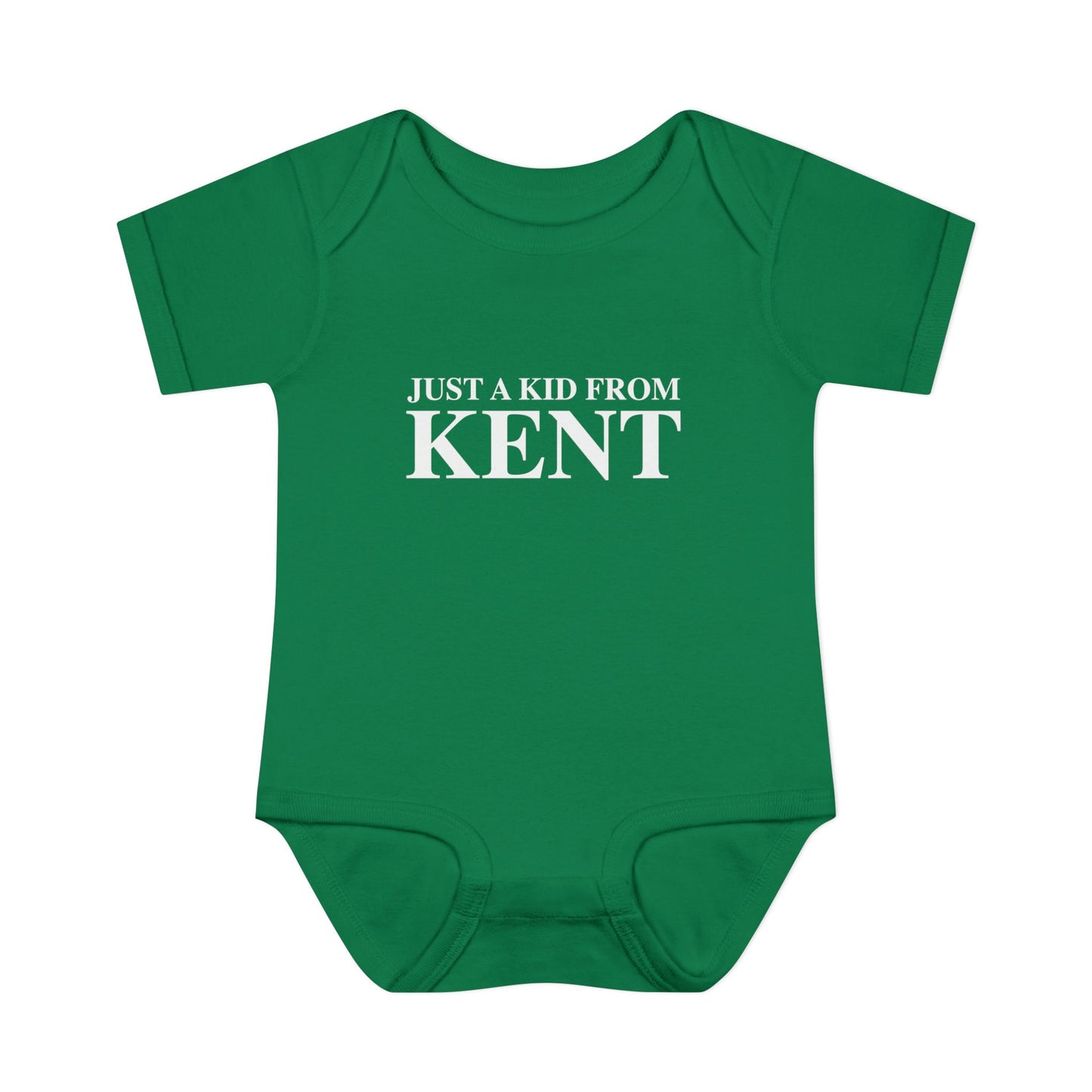 Just a kid from Kent Infant Baby Rib Bodysuit