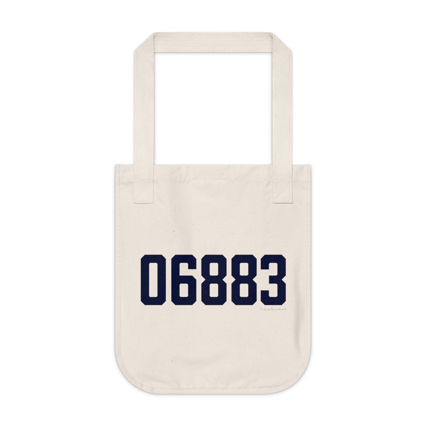 06883 Weston Connecticut Zip Code Organic Canvas Tote Bag