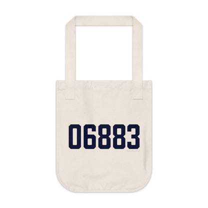 06883 Weston Connecticut Zip Code Organic Canvas Tote Bag