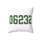 06232 Andover Connecticut Zip Code Spun Polyester Square Pillow