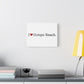 I Heart Compo Beach. Matte Canvas, Stretched, 1.25"