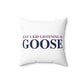 Just a kid listening to Goose - Blue & Purple Spun Polyester Square Pillow
