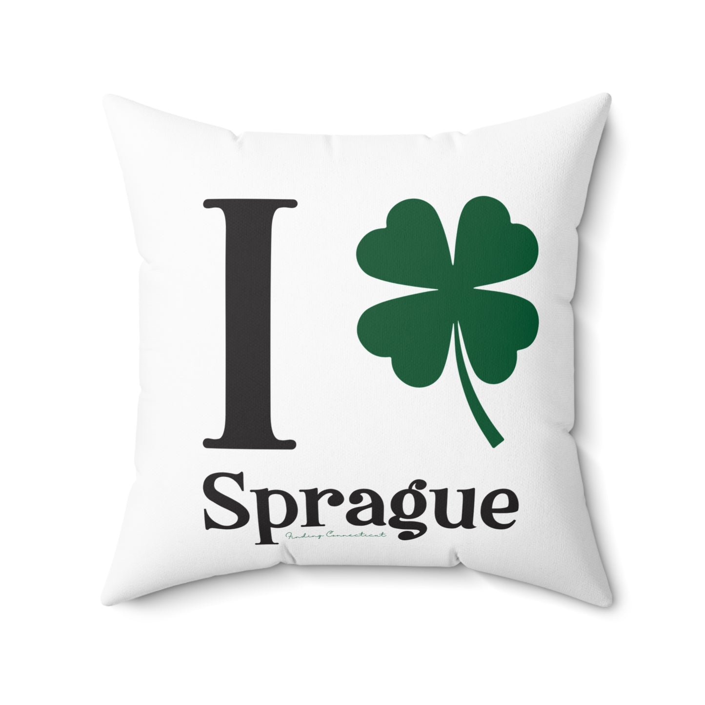 I Clover Sprague Spun Polyester Square Pillow