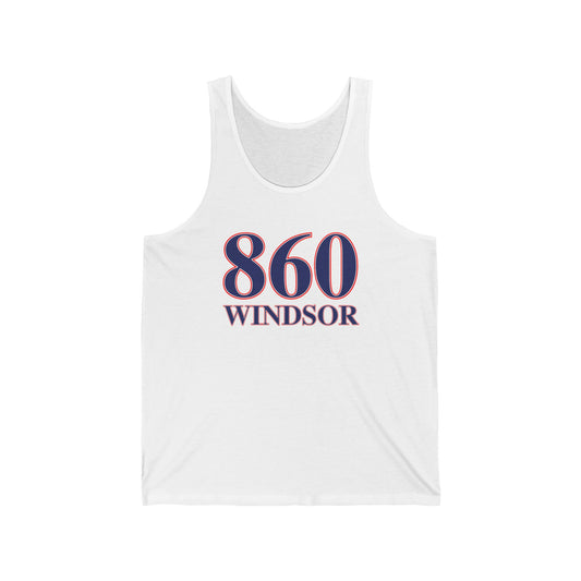 860 Windsor Red White & Blue Unisex Jersey Tank Top