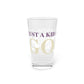 Just a kid listening to Goose - Cream & Purple Pint Glass, 16oz