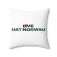 Love East Norwalk Spun Polyester Square Pillow