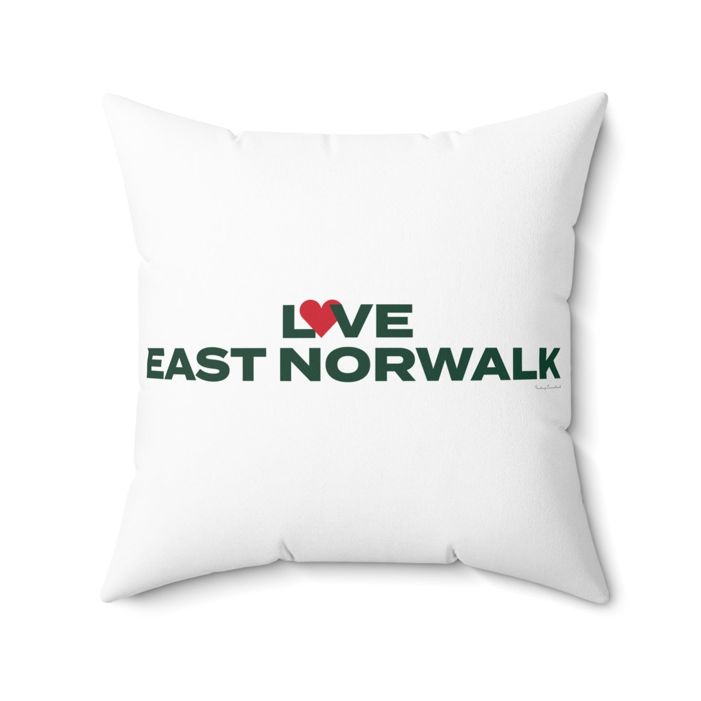 Love East Norwalk Spun Polyester Square Pillow