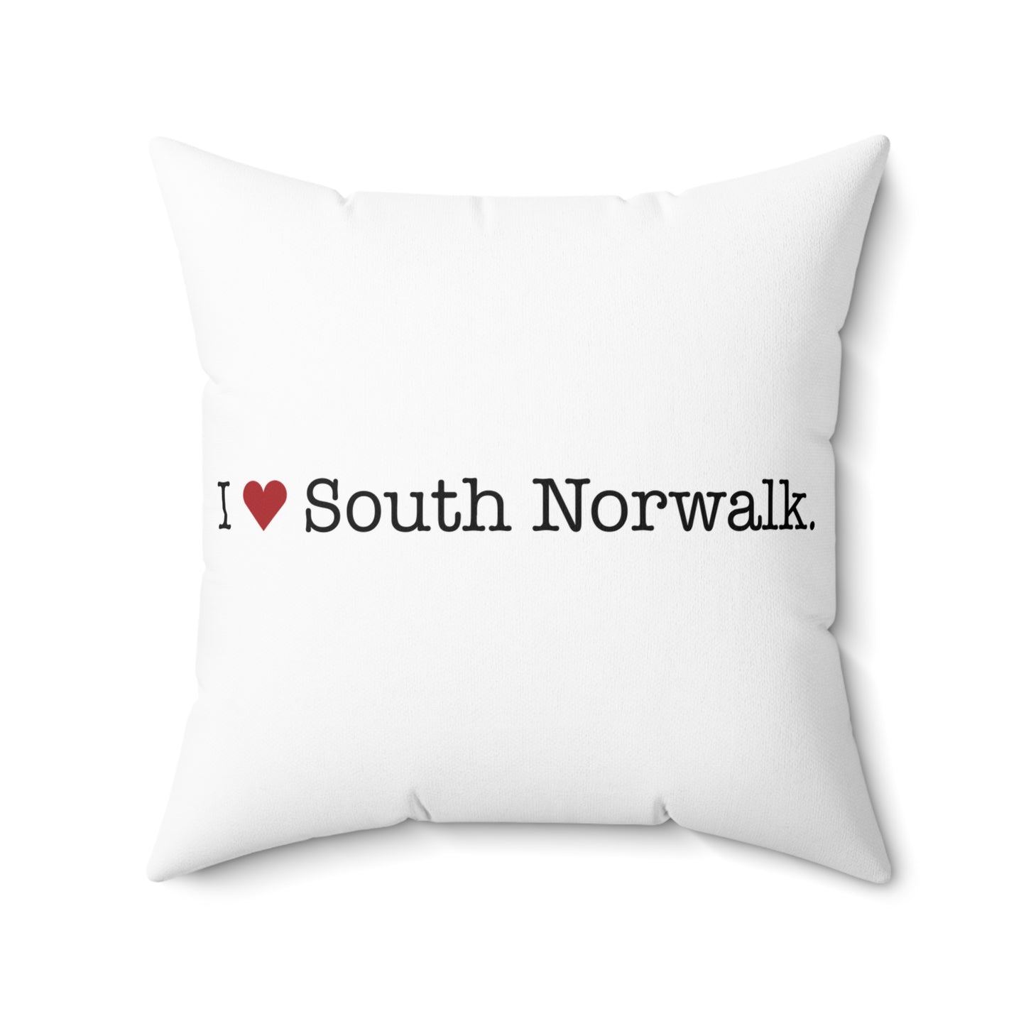 I Heart South Norwalk. Spun Polyester Square Pillow