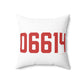 06614 - Stratford Connecticut Zip Code Spun Polyester Square Pillow