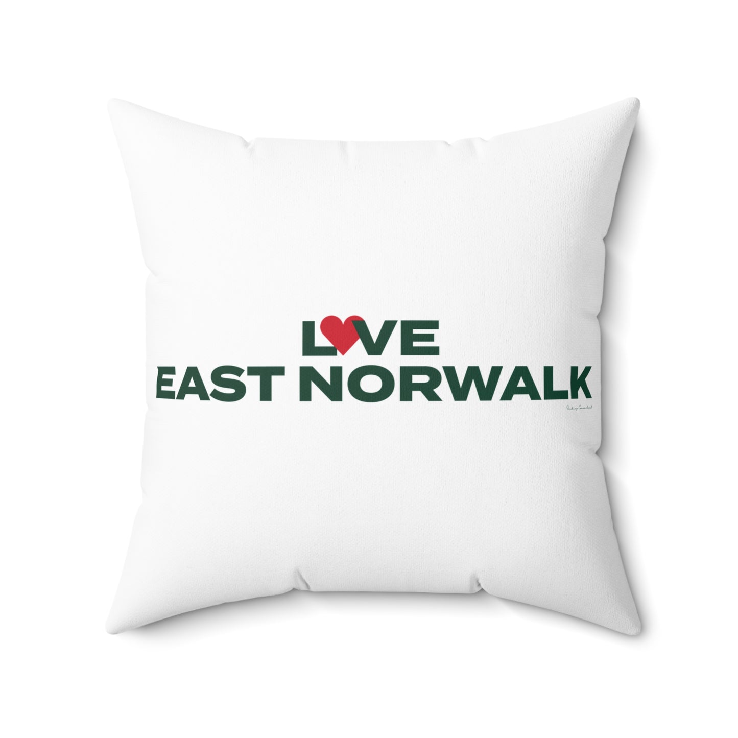 Love East Norwalk Spun Polyester Square Pillow