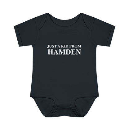 Just a kid from Hamden Infant Baby Rib Bodysuit