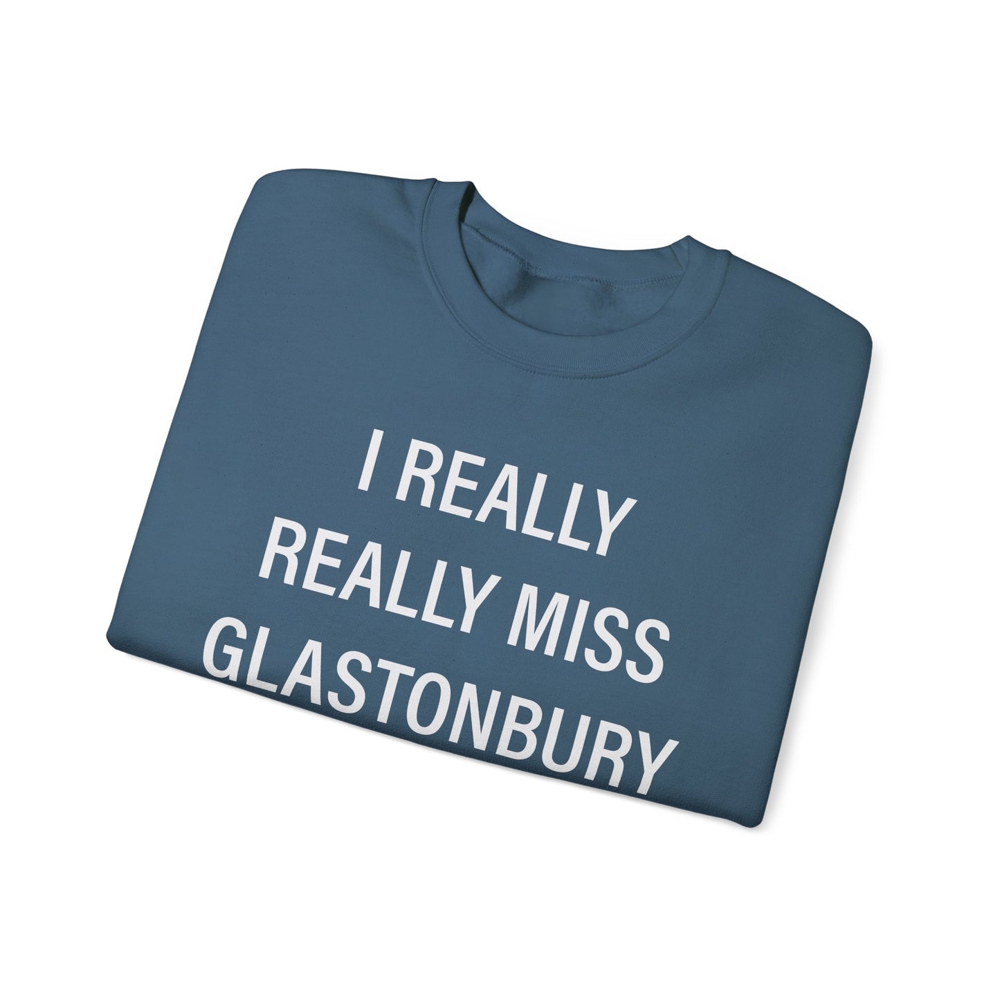 I Really Really Miss Glastonbury Unisex Heavy Blend™ Crewneck Sweatshirt