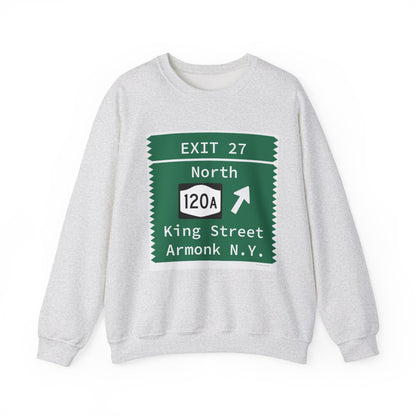 Vintage Merritt Parkway Exit 27 Sign Unisex Heavy Blend™ Crewneck Sweatshirt