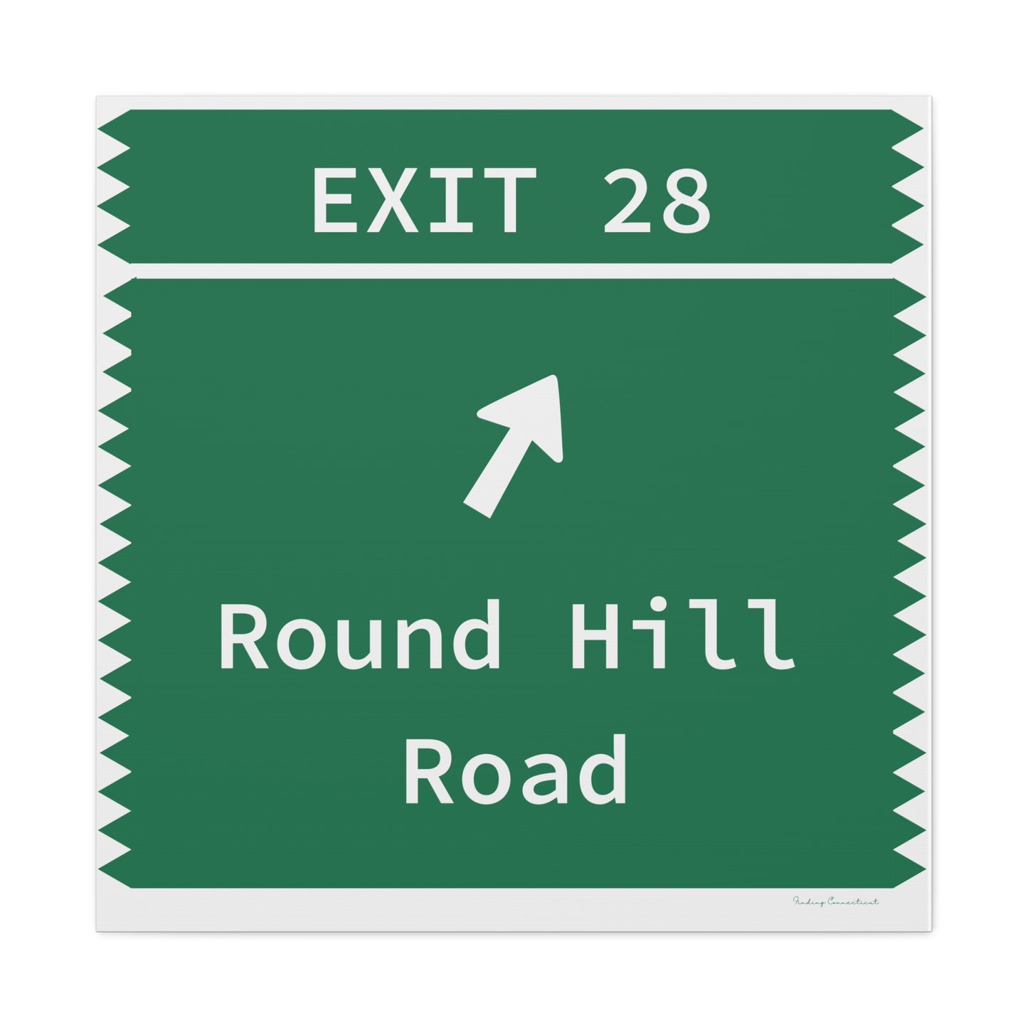 Vintage Merritt Parkway Exit 28 Sign Matte Canvas, Stretched, 1.25"