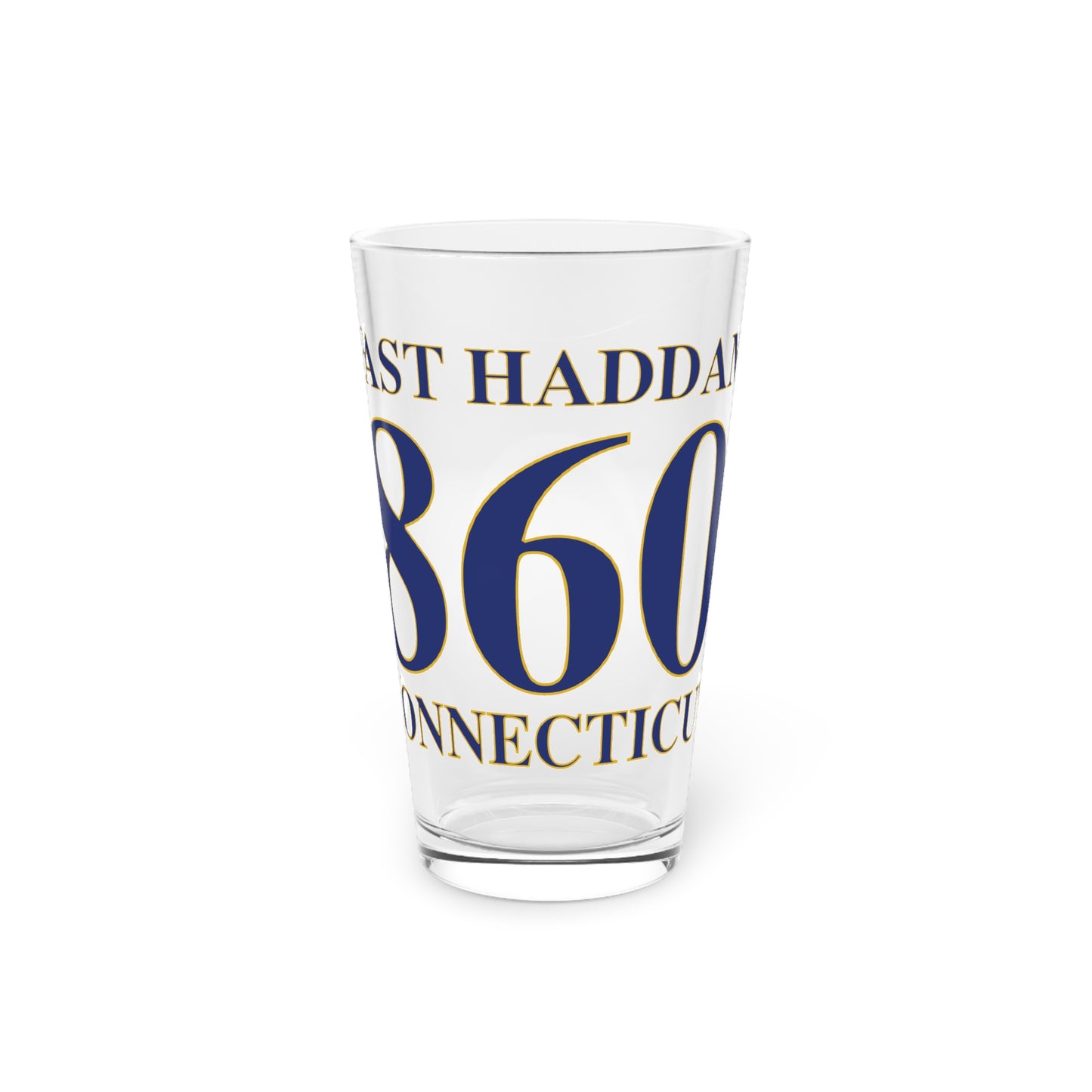 East Haddam 860 Connecticut Pint Glass, 16oz