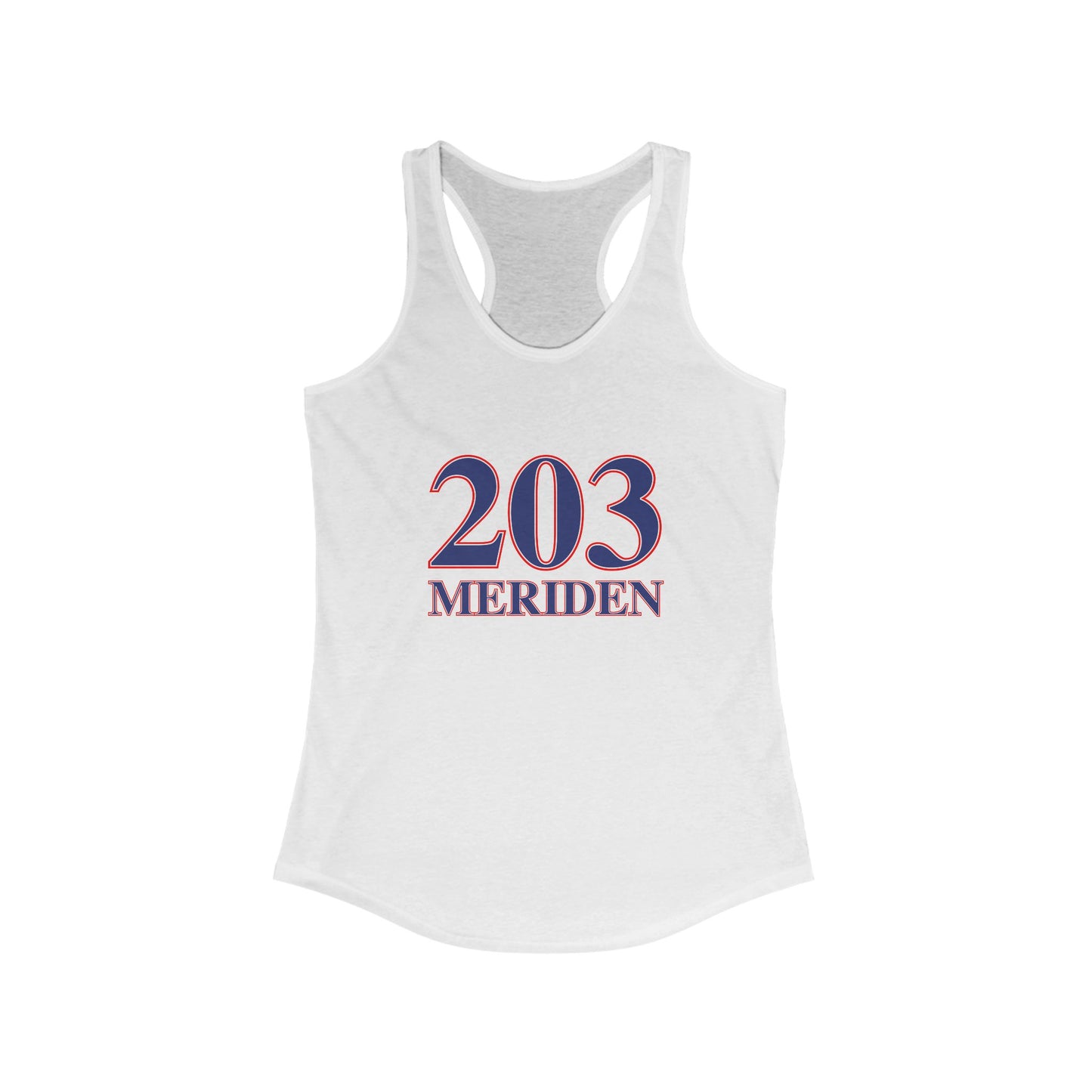 203 Meriden Red, White & Blue Women's Ideal Racerback Tank Top