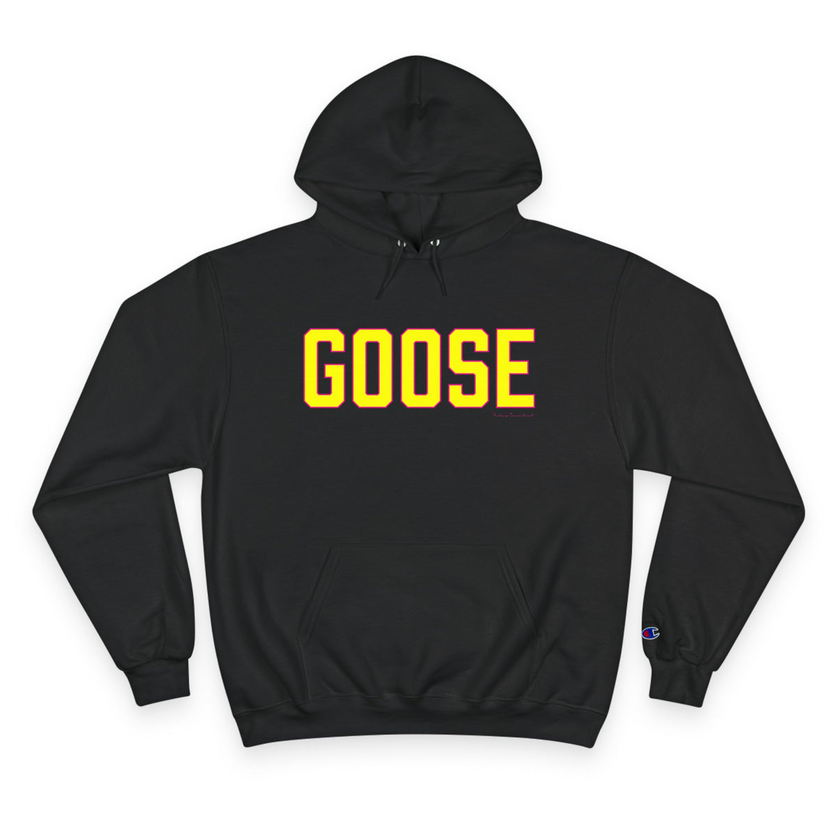 Goose ZIp Code Yellow & Pink  Champion Hoodie