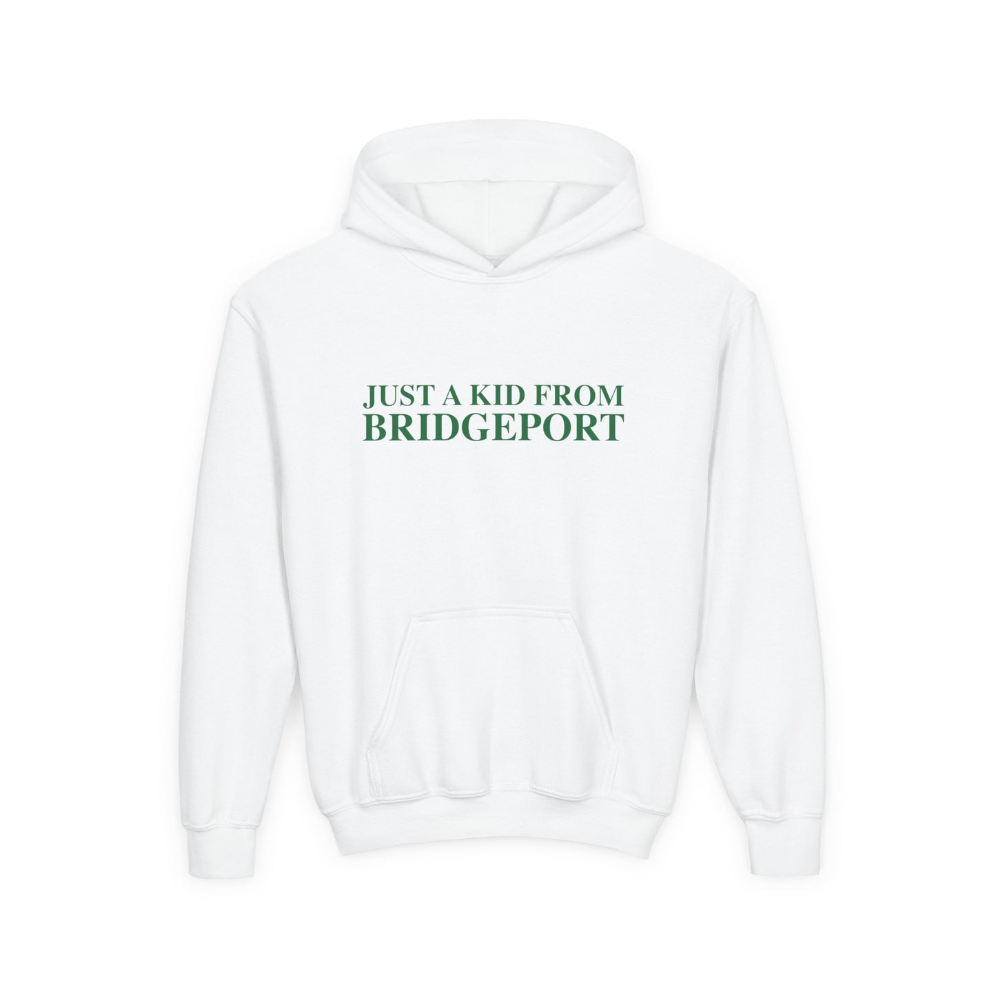 Just a kid from Bridgeport Youth Heavy Blend Hooded Sweatshirt