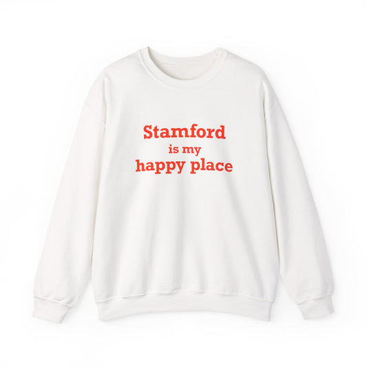 Stamford Is My Happy Place Unisex Heavy Blend™ Crewneck Sweatshirt