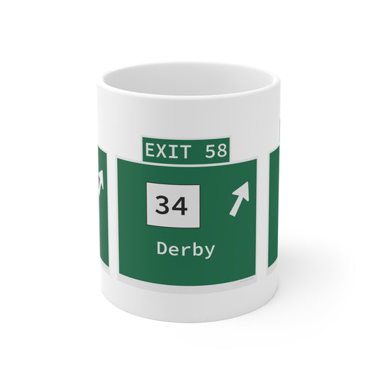 Vintage WCP Exit 58 Sign Mug 11oz