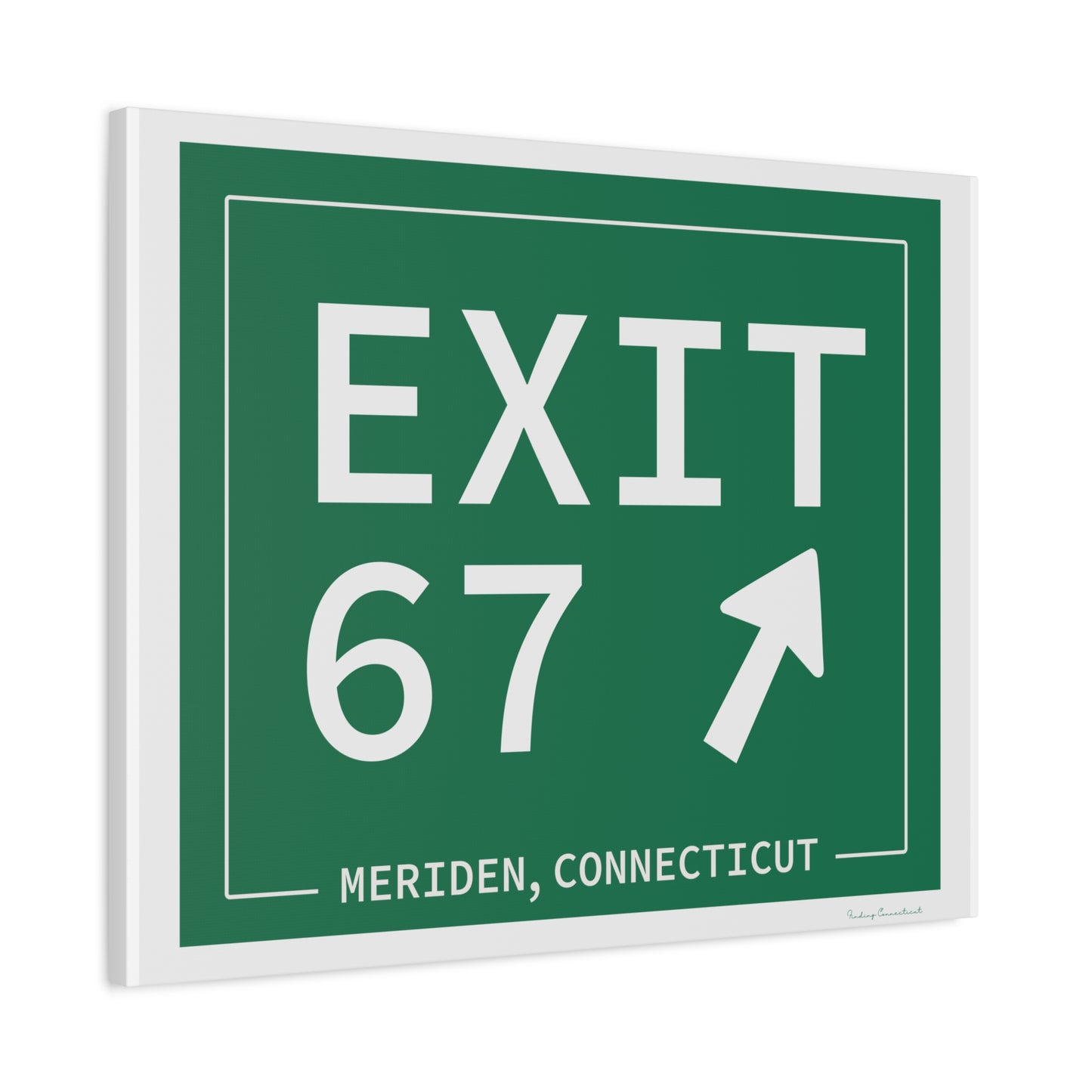 Vintage Exit 67 WCP Sign Matte Canvas, Stretched, 1.25"
