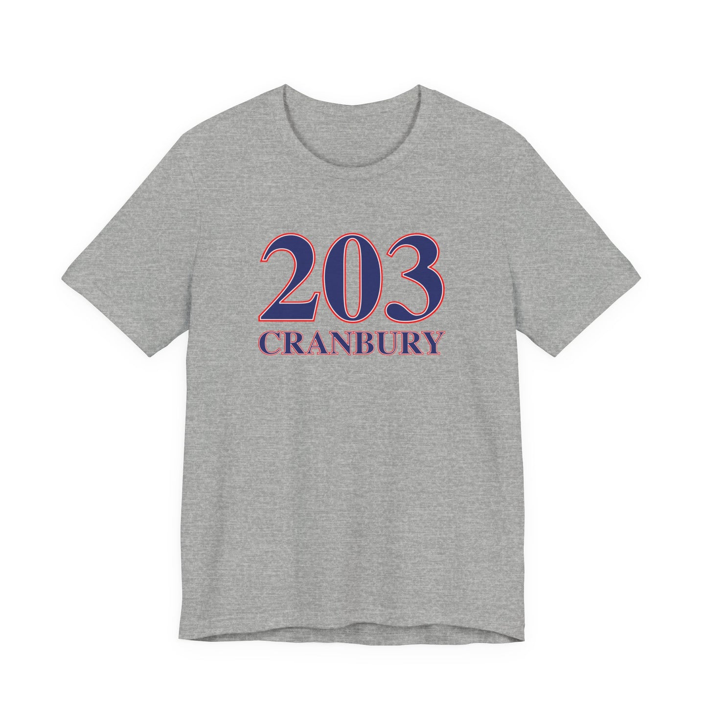 203 Cranbury Red, White & Blue Unisex Jersey Short Sleeve T-Shirt