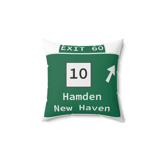 Vintage WCP Exit 60 Sign Spun Polyester Square Pillow