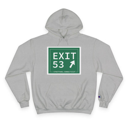 Vintage Exit 53  Merritt Parkway Sign Champion Hoodie