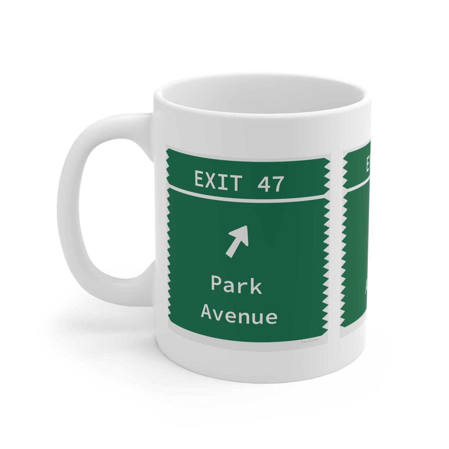 Vintage Merritt Parkway Exit 47 Sign Mug 11oz