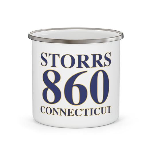 Storrs 860 Connecticut Enamel Camping Mug