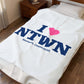I Heart NTWN Velveteen Plush Blanket