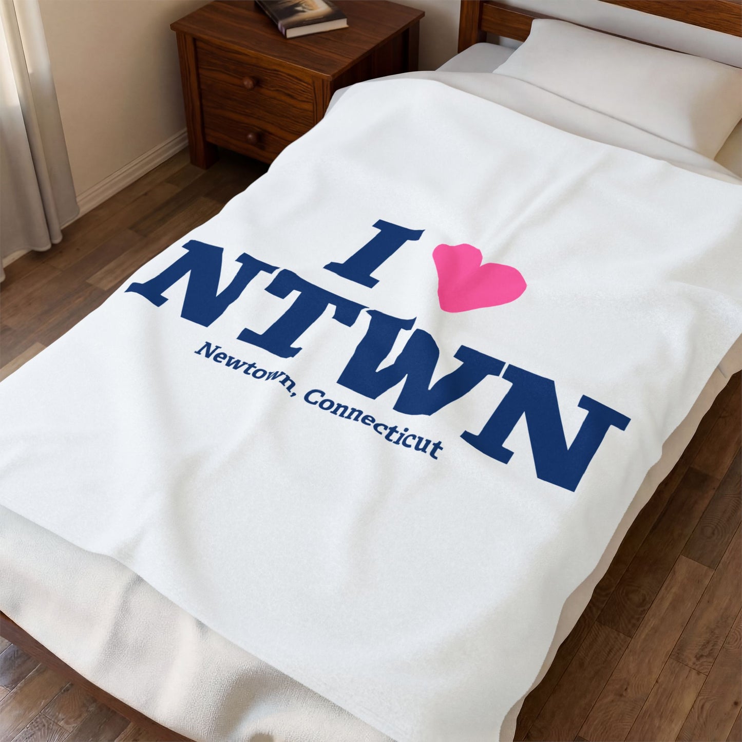 I Heart NTWN Velveteen Plush Blanket