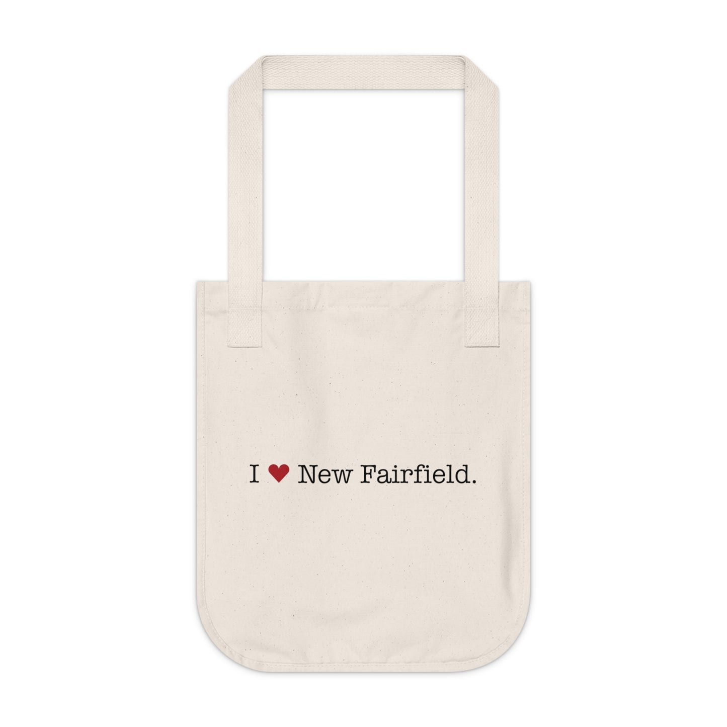 I Heart New Fairfield. Organic Canvas Tote Bag