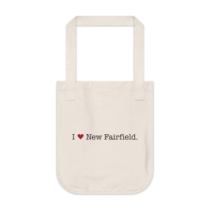 I Heart New Fairfield. Organic Canvas Tote Bag