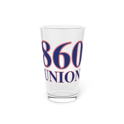 860 Union Red, White & Blue  Pint Glass, 16oz