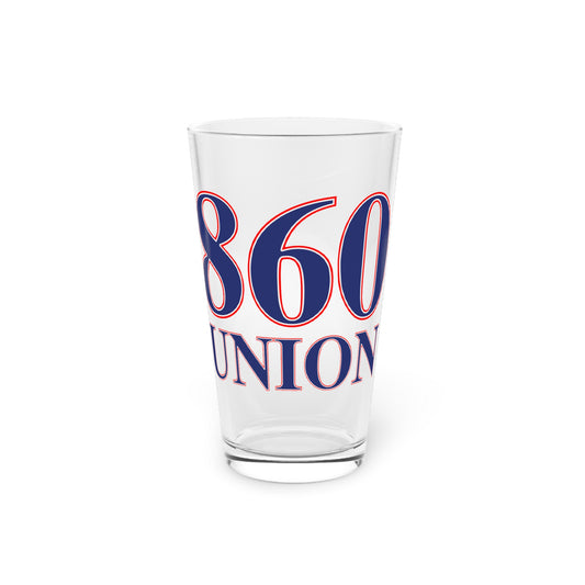 860 Union Red, White & Blue  Pint Glass, 16oz