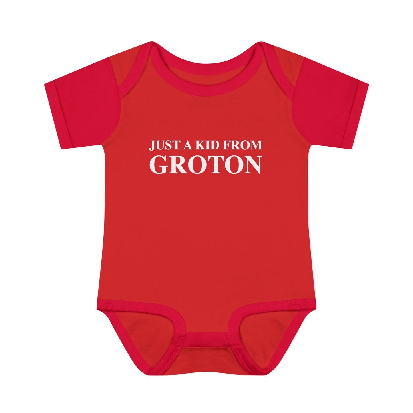 Just a kid from Groton Infant Baby Rib Bodysuit