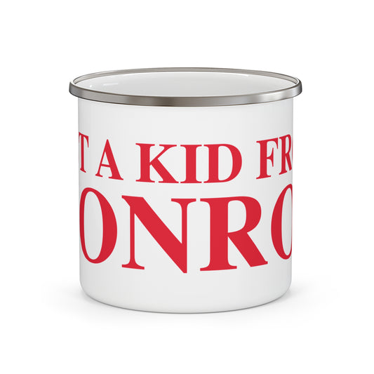 Just a kid from Monroe Enamel Camping Mug